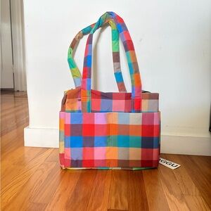 NWT BAGGU UO exclusive Madras Everyday Cloud Bag